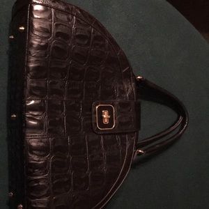 Black handbag with double straps
